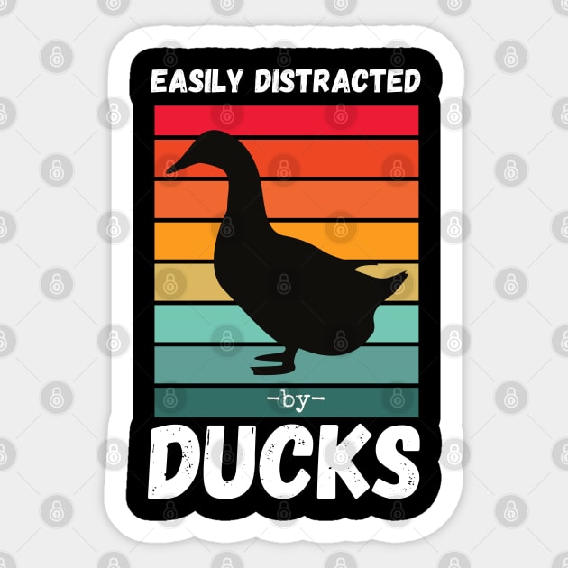 Easily Distracted by Ducks Sticker by Hello Sunshine